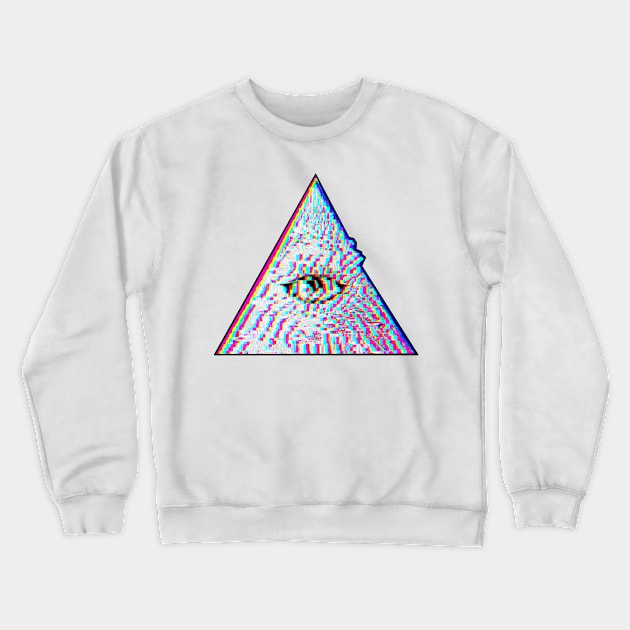 Distorted Divination Crewneck Sweatshirt by GlitchVibe
